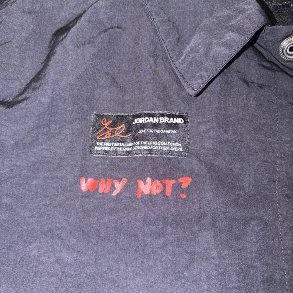 Jordan Russell Westbrook Why Not? Coaches Jacket Black Mens Small - Picture 4 of 10